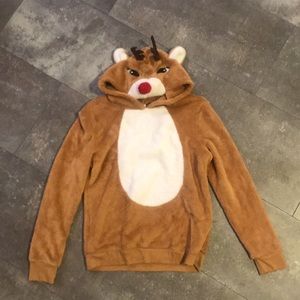 Reindeer hoodie sweatshirt